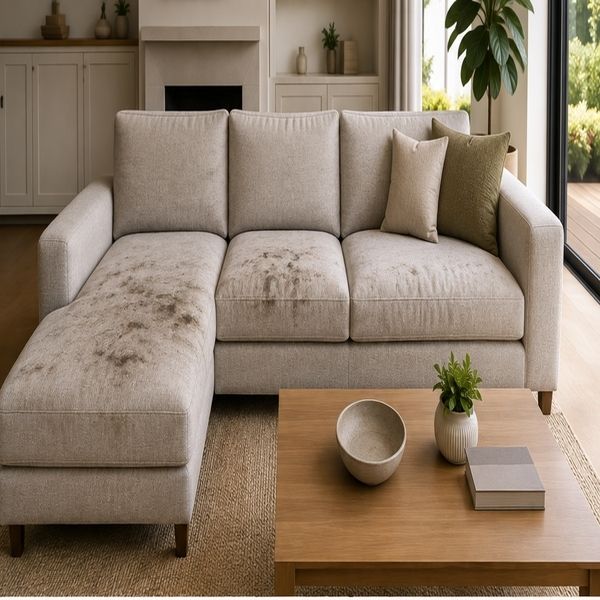 Sofa before upholstery cleaning in Footscray